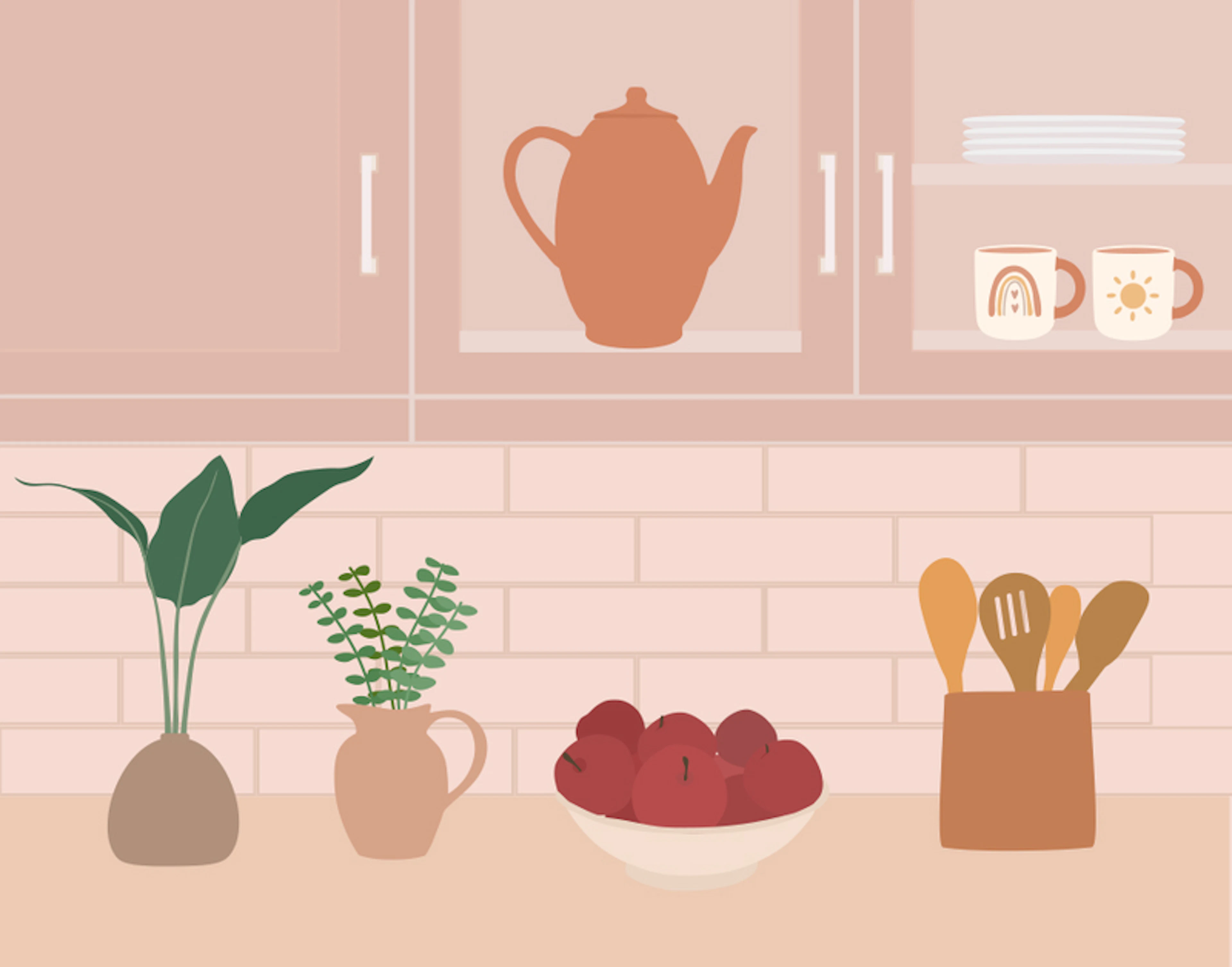 Minimalist Kitchen Illustration